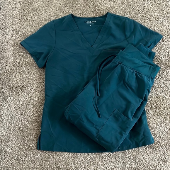 mandala Other Mandala Caribbean Blue Jogger Scrub Set Poshmark